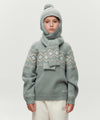 Marithé François Girbaud Kids Nordic Balaclava Muffler in Mint