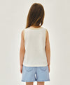 Marithé François Girbaud Kids Waffle Ringer Sleeveless