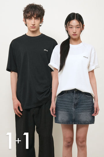General Idea [1+1] UNISEX Temperature-Cut Cooling Logo Short Sleeve T-Shirt [2COL]