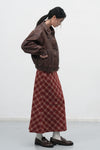 General Idea WOMAN Vintage Wash Faux Leather Blouson [BRICK]