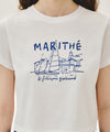 Marithé François Girbaud W FRENCH GRAPHIC CROP TEE