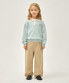 Marithé François Girbaud Kids Small Classic Logo Collar Knit Pullover Ivory