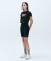 Marithé François Girbaud MOUVEMENT W CLASSIC LOGO BIKER SHORTS BLACK
