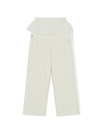 MLB Women's Basic Lace Ruffle Semi Wide Pants