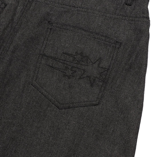 Nice Ghost Club Denim Pleats Panel Layered Skirt Pants