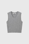 General Idea Woman Scallop Scarf Knit Vest