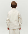 Marithé François Girbaud KIDS CLASSIC LOGO LIGHT WEIGHT FLEECE JACKET IVORY