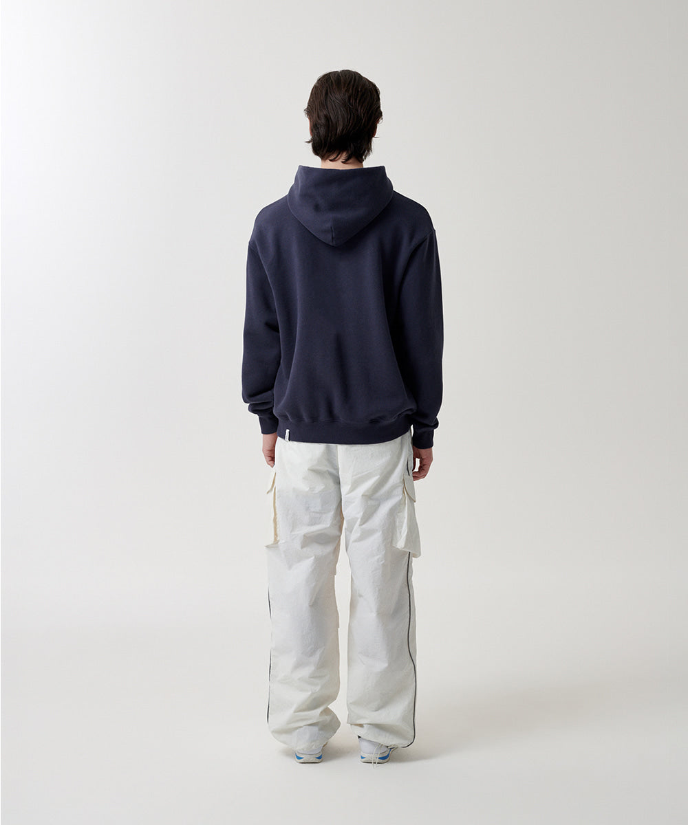 Mahagrid Twill Cut Off Applique Hoodie