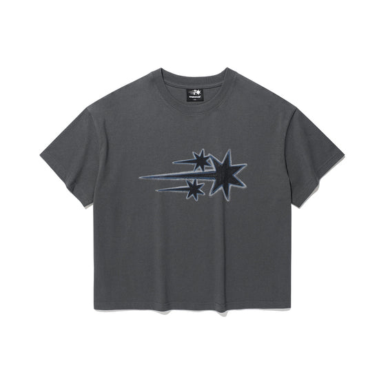 Nice Ghost Club Drawing 3Star Big Crop Tee [Charcoal]
