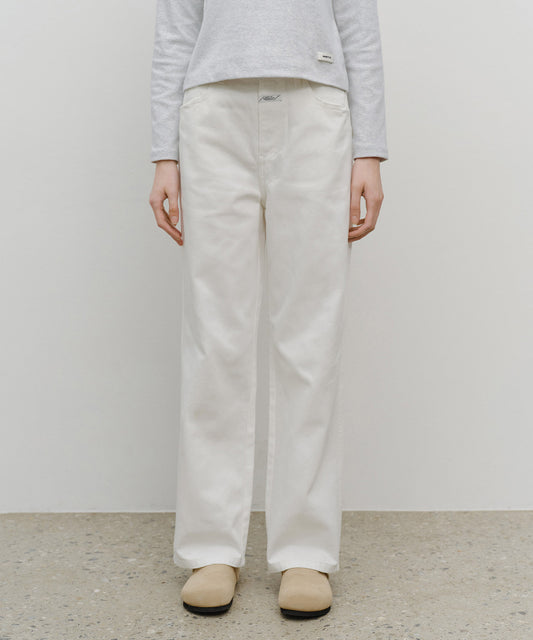 Marithé François Girbaud W HIGH STRAIGHT DENIM PANTS