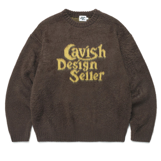 Cavish Brushed Seller Logo Knit Crewneck