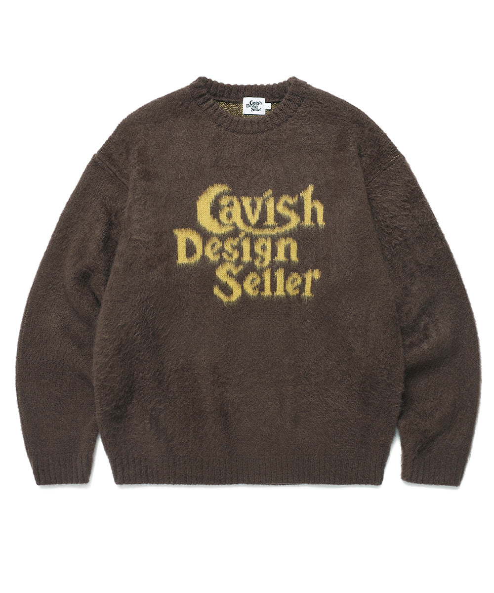 Cavish Brushed Seller Logo Knit Crewneck
