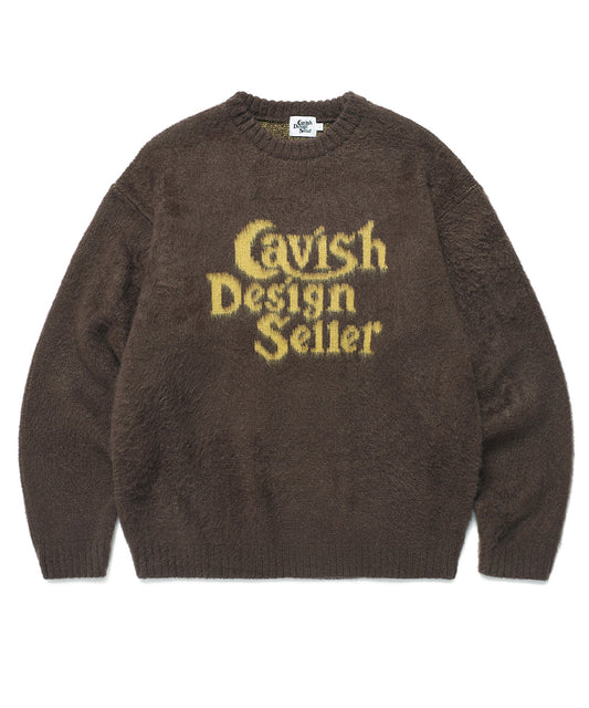 Cavish Brushed Seller Logo Knit Crewneck