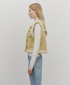 Marithé François Girbaud W SHEARLING CROP VEST beige
