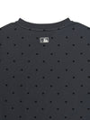 MLB Women's Dots Pattern Lettering Slim Semi Crop T-shirts