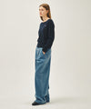 Marithé François Girbaud W Low-Waist Tuck Wide Denim Pants
