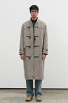 General Idea MAN Herringbone High-Neck Duffle Coat [BEIGE]