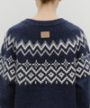 Marithé François Girbaud Fair Isle Crew Neck Knit Pullover Navy