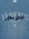 MLB Varsity Vintage Slub Short Sleeve Denim Work Shirt