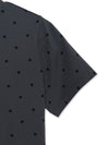 MLB Women's Dots Pattern Lettering Slim Semi Crop T-shirts