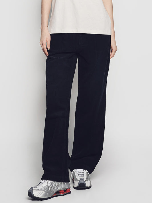 ADLV [acmé de la vie] CORDUROY BRUSHED WASHING PANTS BLACK