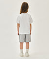 Marithé François Girbaud Kids Classic Logo Bermuda One Tuck Sweat Shorts Blue