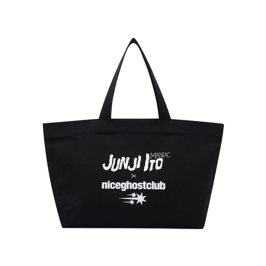 Nice Ghost Club Junji Ito Maniac Tomie Logo Big Tote Bag [Black]