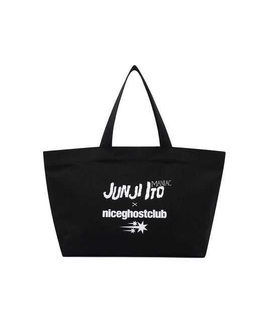 Nice Ghost Club Junji Ito Maniac Tomie Logo Big Tote Bag [Black]