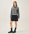 Marithé François Girbaud W VINTAGE CLASSIC LOGO SWEAT MINI SKIRT oatmeal