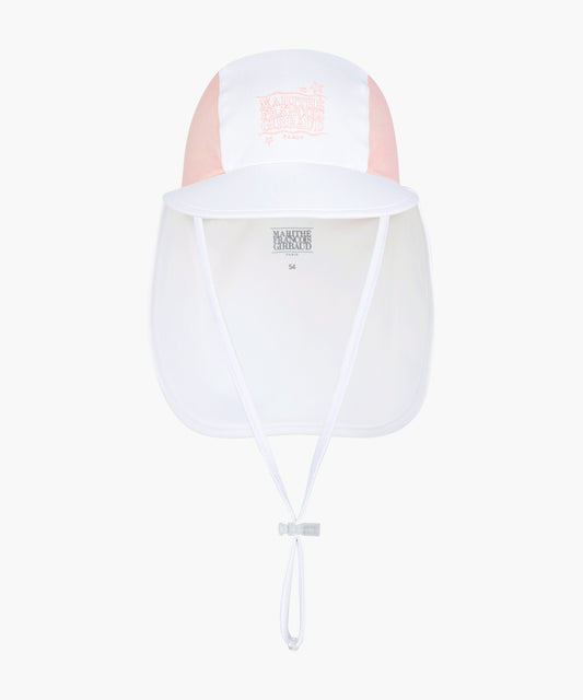 Marithé François Girbaud Kids Seasonal Classic Logo Rashguard Flap Cap Ivory