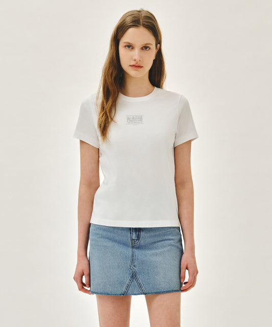 Marithé François Girbaud W SMALL CLASSIC LOGO TEE