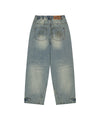 Mahagrid Solar Embroidery Denim Pants [Blue]