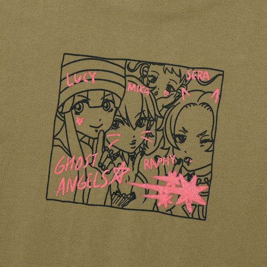 Nice Ghost Club Ghost Angels Photo Big Big Tee [Khaki]