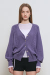 General Idea WOMAN Cotton Blend Saddle Shoulder Cardigan