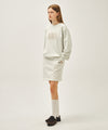 Marithé François Girbaud W VINTAGE CLASSIC LOGO SWEAT MINI SKIRT oatmeal