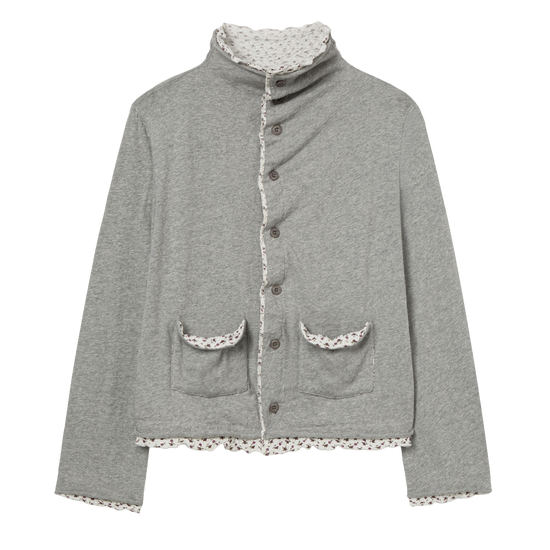 AEAE Scheduled for Shipment on 5/20 Layered Cardigan in Melange Grey