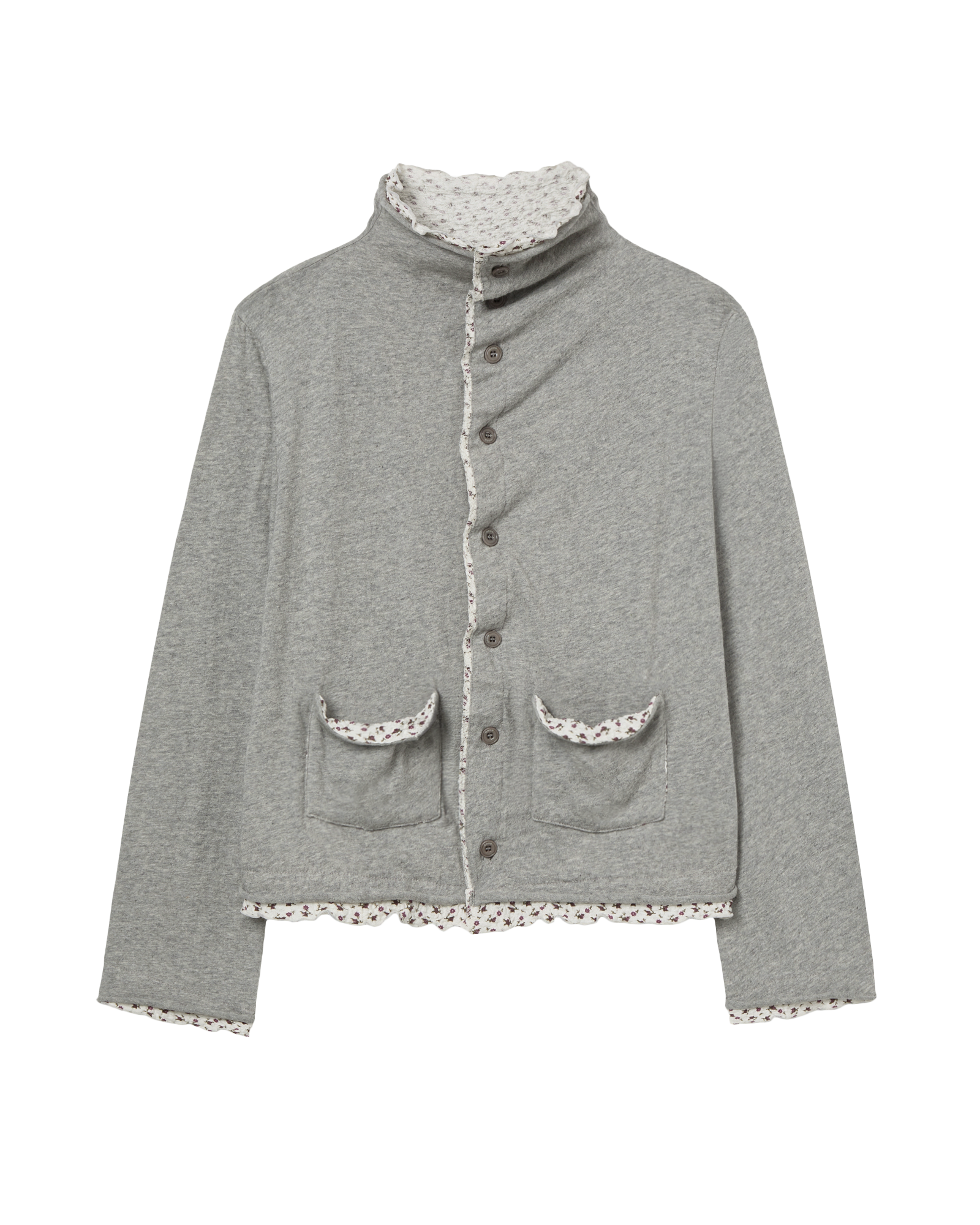 AEAE Scheduled for Shipment on 5/20 Layered Cardigan in Melange Grey