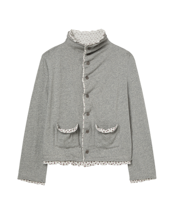AEAE Scheduled for Shipment on 5/20 Layered Cardigan in Melange Grey