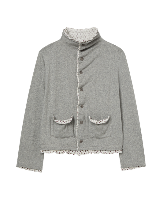 AEAE Scheduled for Shipment on 5/20 Layered Cardigan in Melange Grey