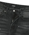 Mahagrid Star Flared Denim Pants [Black]