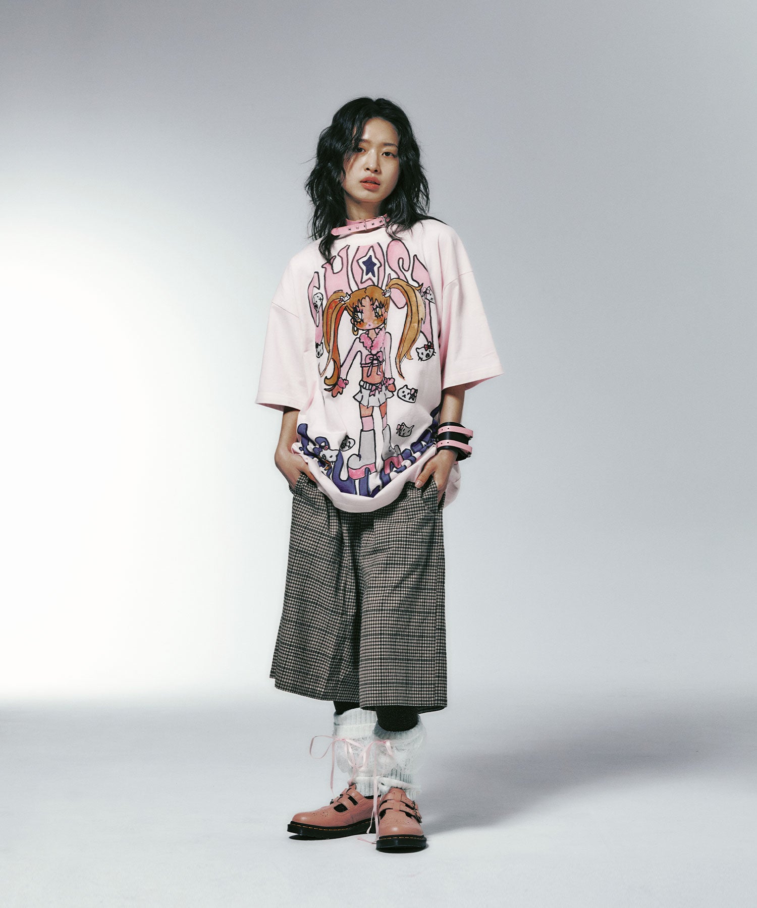 Nice Ghost Club Check Box Shorts