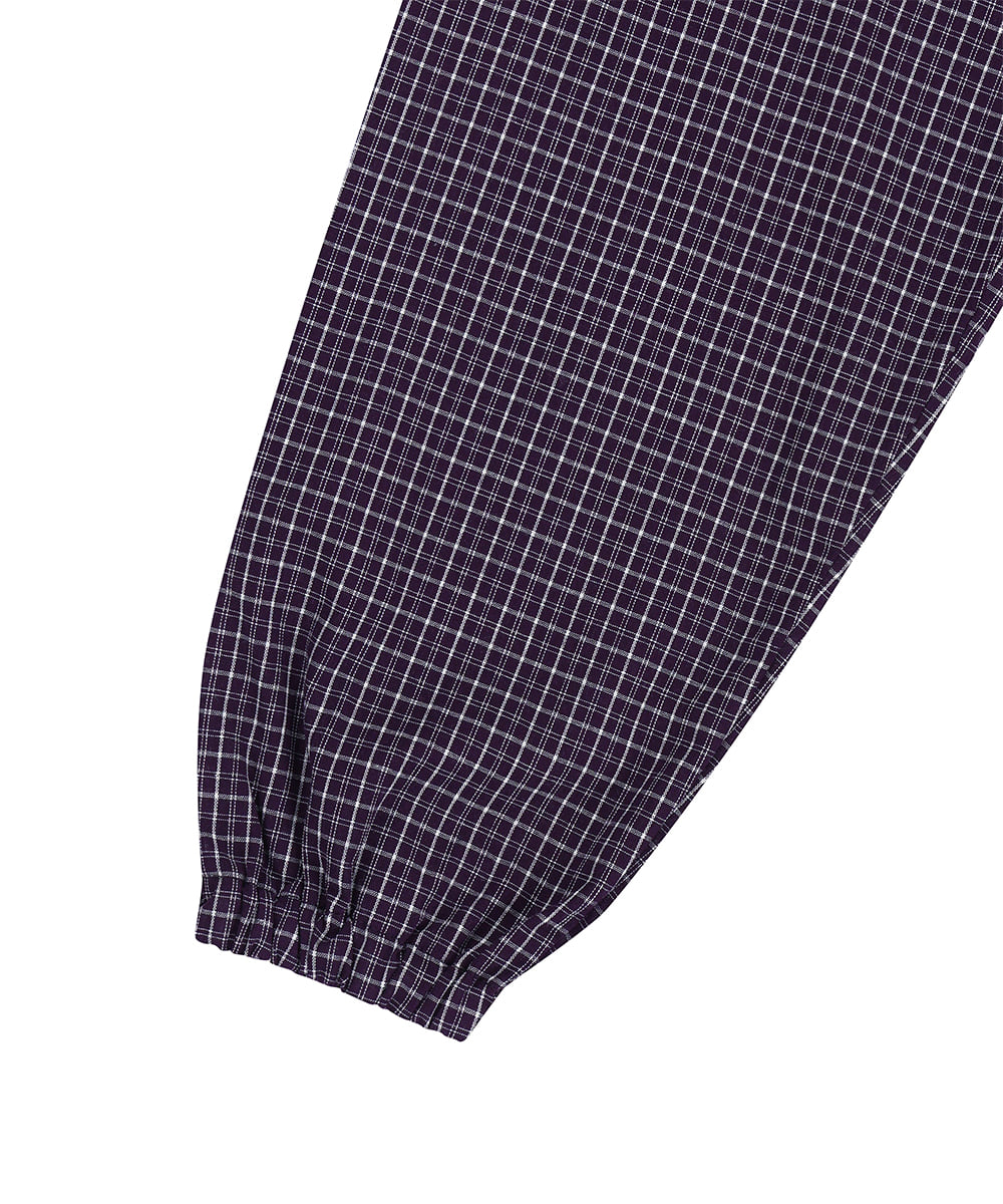 Mahagrid Check Windbreaker in Purple