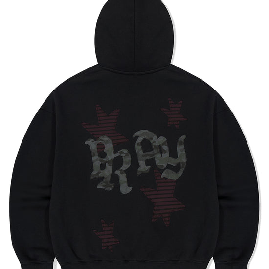 Mahagrid Pray Applique Zip Up Hoodie