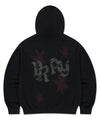 Mahagrid Pray Applique Zip Up Hoodie
