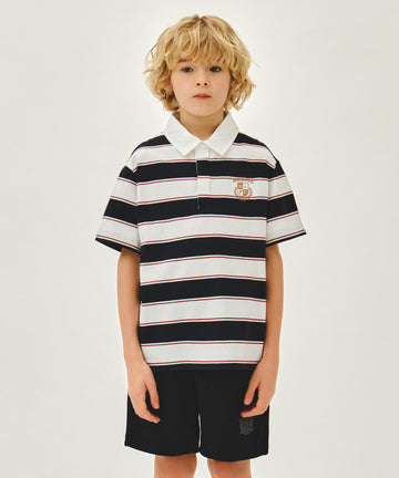 Marithé François Girbaud Kids Multi Stripe Collar Tee