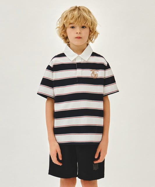 Marithé François Girbaud Kids Multi Stripe Collar Tee
