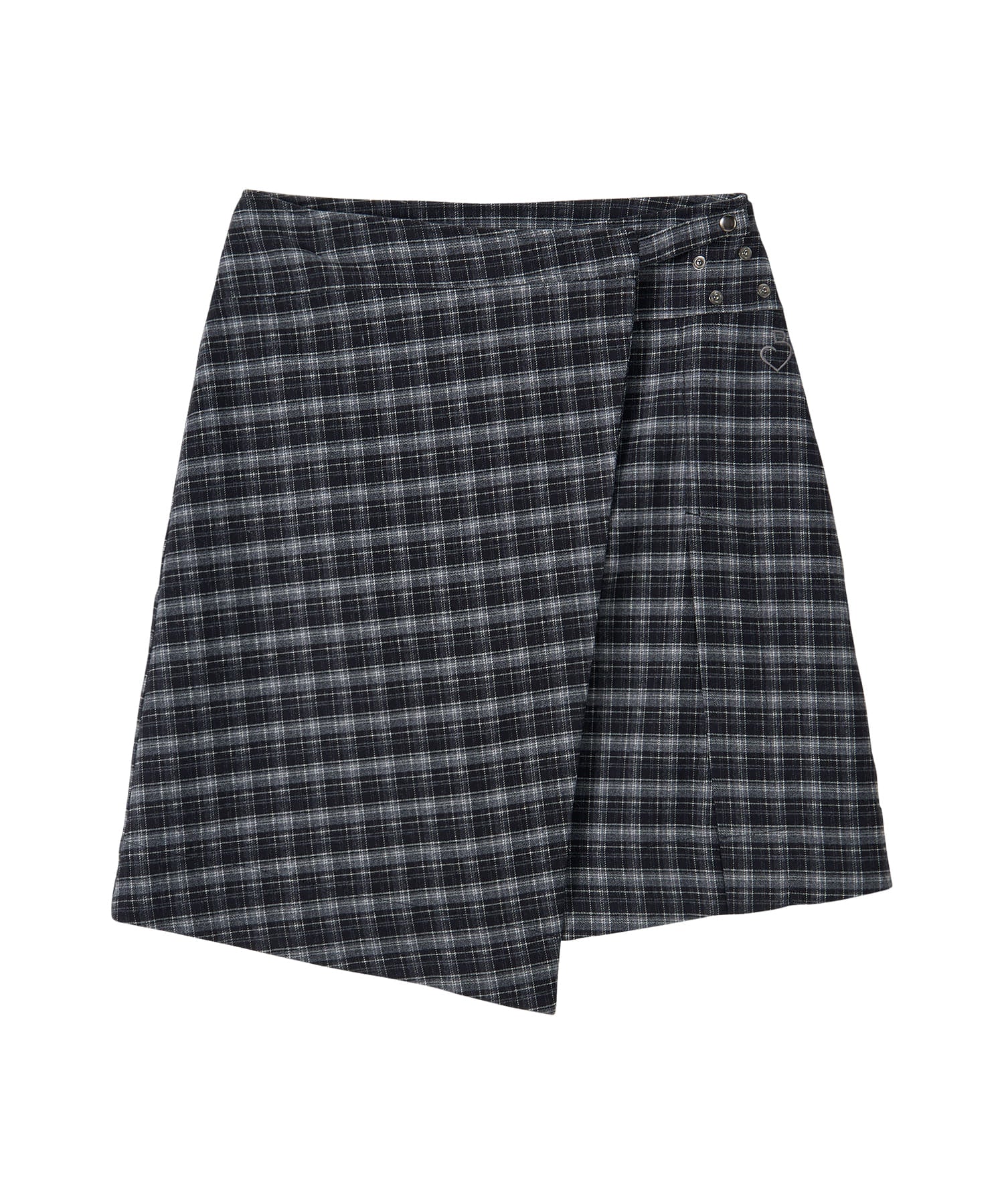 Bitter Cells Jane Check Wrap Skirt