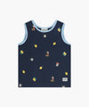 Marithé François Girbaud Disney Mickey Kids Graphic Sleeveless Navy
