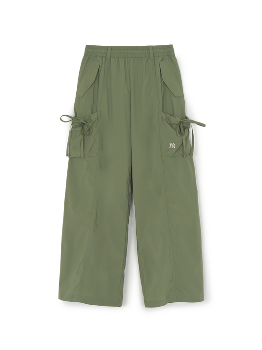 MLB Women's GORPCORE Super Light Weight Ribbon Cargo Semi Wide Pants