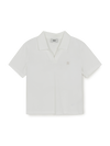 MLB Women's Basic Slim Fit Crop Open Collar Polo T-Shirts
